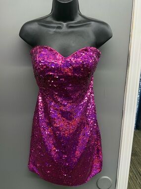 HANNAH S 27681 PINK STRAPLESS SIZE 6 SHORT DRESS FORMAL HOMECOMING OCCASION